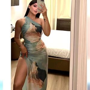 ZARA MATCHING TULLE SET SKY BLUE SKIRT AND BODYSUIT